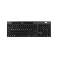 Беспроводная клавиатура 2E Keyboard membrane KS280 120key, WL/BT, EN/UK/RU, silent, black-grey
