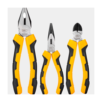 Плоскогубцы 8"+Длиногубцы 6"+Кусачки 6" набор EDL2008-3 Deli
