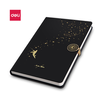 Книжка записная 120л 270*195mm (чёрн.) 3339 Deli (клетка)