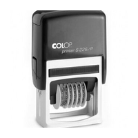 Нумератор+штамп Printer S 226/P (чр/сн-кр) Colop (6 знаков)+2 строки, 24*45 мм.