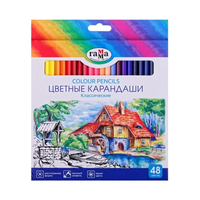 Карандаши цветные "Классические", 48цв., заточен., картон. упак., европодвес