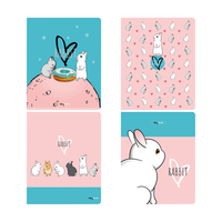 Тетрадь 40л., А5, клетка BG "Rabbit", эконом