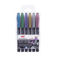 Набор артмаркеров Hatber -Terra Colora- Metallic линия 1.2 mm 6 цветов в ПВХ-боксе	AM_067980