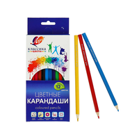 Карандаши цветные шестигранные "Классика" 12 цветов (деревянные)	29С 1710-08