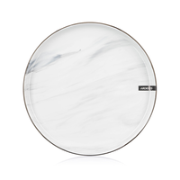 Тарелка обеденная Ardesto Marmo, 27см, керамика, белый (6 шт в коробке)