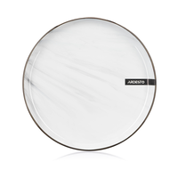 Тарелка десертная Ardesto Marmo, 19см, керамика, белый (6 шт в коробке)