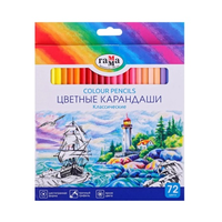 Карандаши цветные "Классические", 72цв., заточен., картон. упак., европодвес