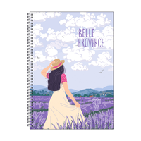 Скетчбук 80л., А5 на гребне BG "Belle province", матовая ламинация, выб. лак, 120г/м2