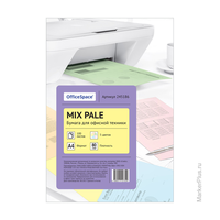 Бумага цветная OfficeSpace pale mix А4, 80г/м2, 100л. (5 цветов)
