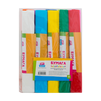 Набор крепированной бумаги ArtSpace, 25*200см, 30г/м2, 10шт., ассорти, в рулонах