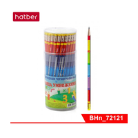 Карандаш чернографитн. Hatber круглый корпус 72шт. "HB" с табл.умнож. с ластиком	BHn_72121