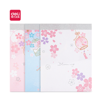 Блокнот 75*102мм вертик. 100л (вишня) 21752 Deli (линия)
