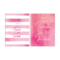 Бизнес-блокнот А6, 64л., BG "Touch of pink", матовая ламинация, скругленые уголки (клетка)