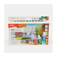 Краски Акриловые 12цв Deli EC12-12