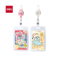 Бейдж верт 54х86мм с ретрактором EF411 (ассорт) Deli