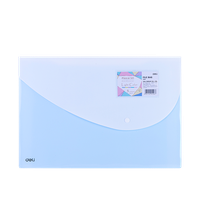 Папка с кнопкой  2 отд. Clear Bag 5506 Deli