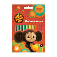 Фломастеры Мульти-Пульти "Чебурашка", 24цв., смываемые, картон, европодвес