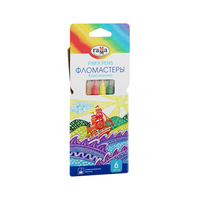 Фломастеры Гамма "Классические", 06цв., смываемые, картон, европодвес. пр-во ИТАЛИЯ