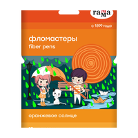 Фломастеры Гамма "Оранжевое солнце" 12 цв.(6 обычных + 6 неоновых цветов), 12 шт., смываемые, картон. упак., европ