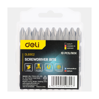 Биты в наборе 10шт PH2x65mm EDL6902 Deli